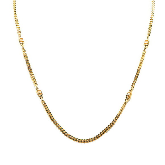Dior Dior Gold-Plated CD Logo Necklace Metal Necklace - Picture 1 of 5